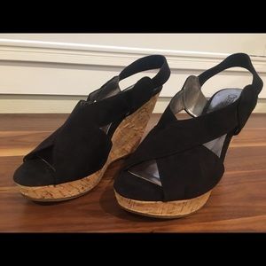 🖤Carlos Santana Black with a Cork Wedge